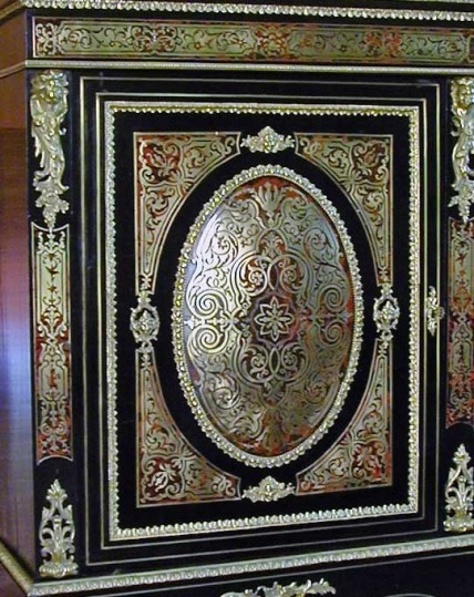 Antique Furniture - Ebony Boulle Cabinet Restorating1