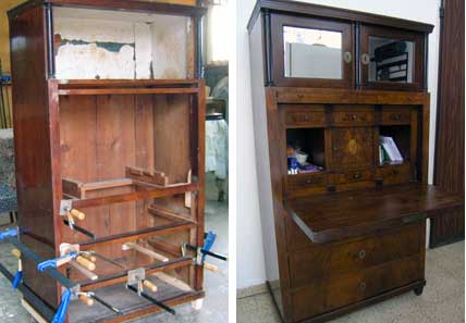 Antique Furniture Restoration - Biedermeier Secretary 1