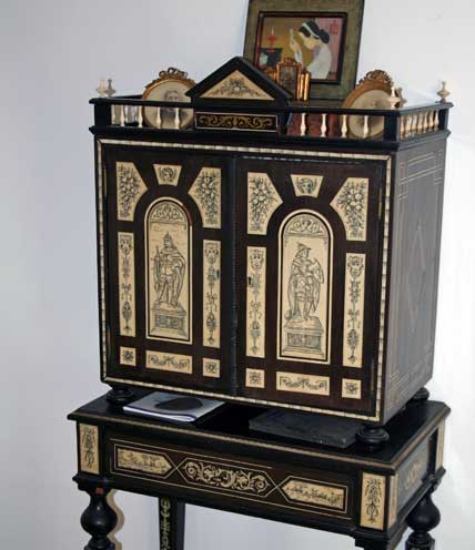 Antique Furniture Restoration - Italian Stipo Ebony Desk 1