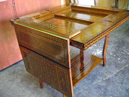 Antique Furniture, Game Table Restoration2